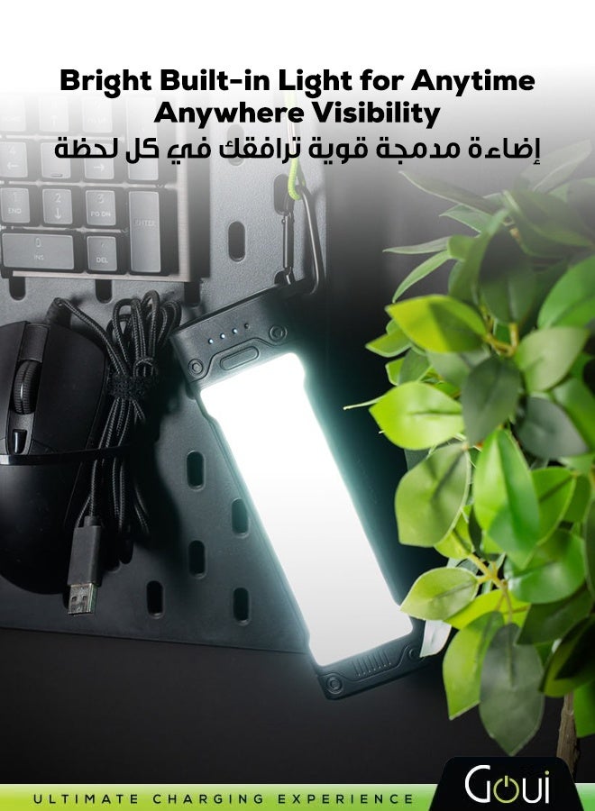 قوي - تورش 20.000 ملي أمبير بطارية متنقلة واضاءة