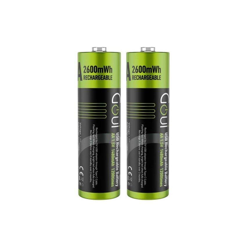 Goui Rechargeable AA Battery (2Pcs) Black