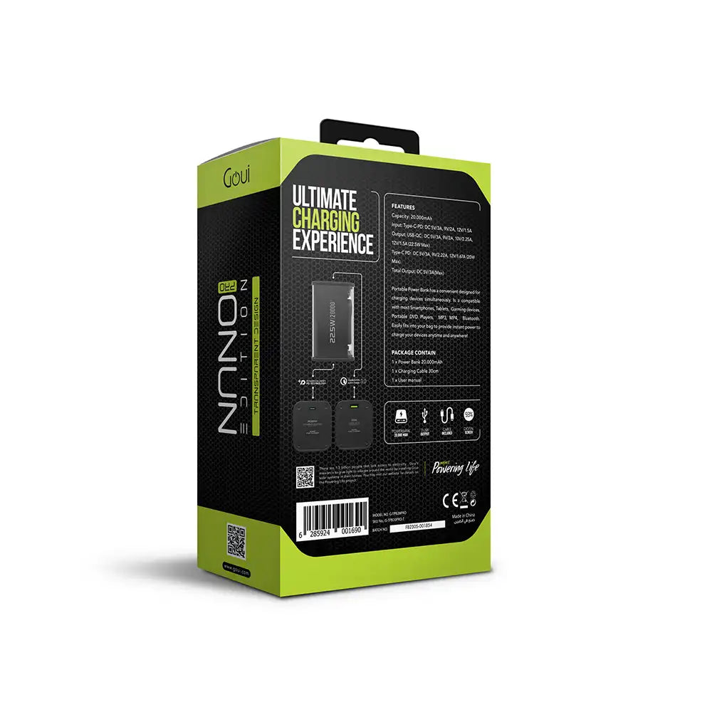 mAh20000mAh بنك طاقة Goui NANO20 PRO جهاز شحن سريع 