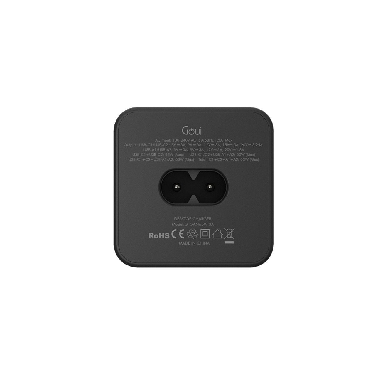 Goui TANK Desktop Charger 65W with 3 Pin UK Plug Power Code