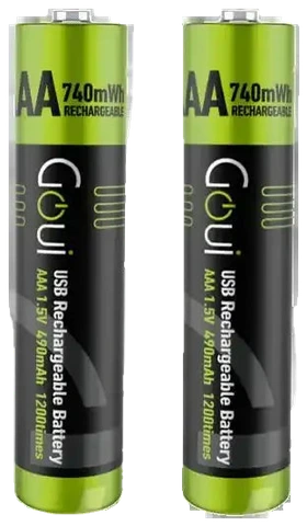 Rechargeable AAA Battery (2Pcs) Black